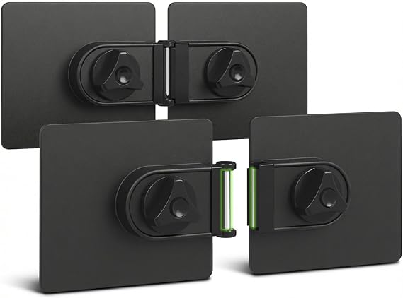 2-Pack Universal Magnetic Monitor Connection Bracket Compatible with All Computer Monitors Curved and Flat Screen Adjustable Magnetic Monitor Alignment Tool with Strong Adhesive