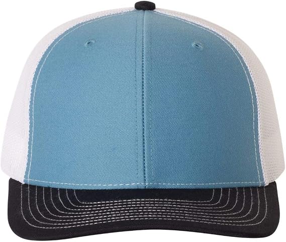 Richardson Snapback Trucker Cap Adjustable Columbia Blue/White/Navy