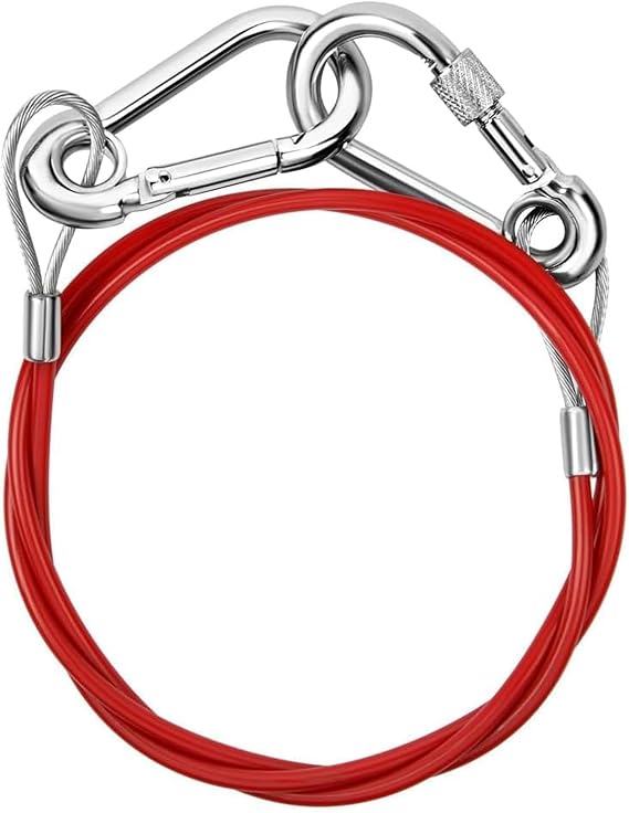 GIONAR Breakaway Cable with Threaded Hook, Caravan Breakaway Cable, Quick Fit Break Away Safety Cables for Breakaway Brake & Handbrake with 2 Carabiners