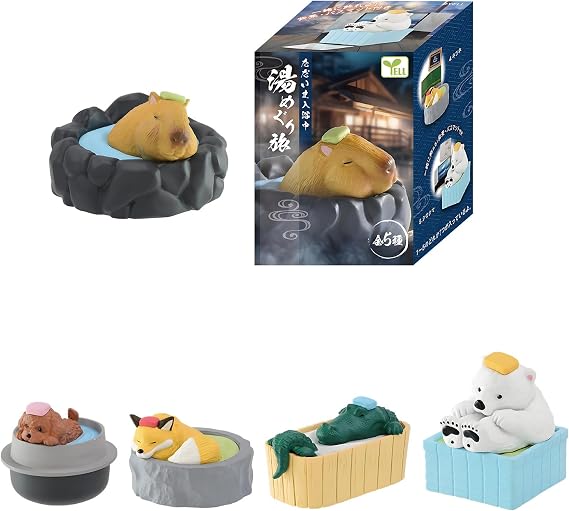 Animal Blind Box, Hot Spring Series Blind Box Random Figure (1 Pack)