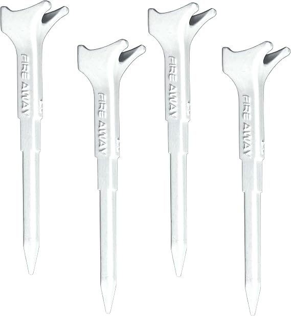 FIRE AWAY 4-Prong Unbreakable Nylon Plastic Golf Tees 3-1/4 Inch