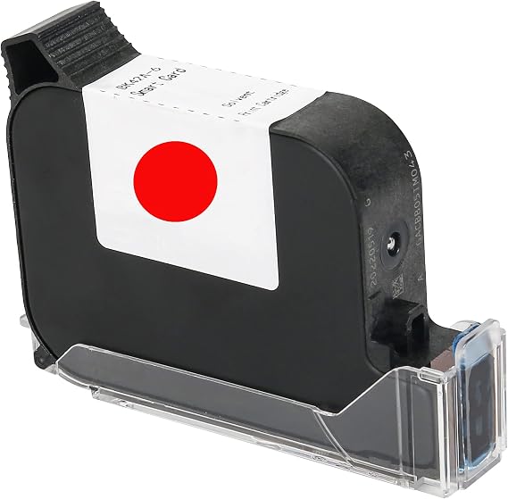 Original Solvent Quick-Drying Ink Cartridge Replacement for Inkjet Coding Machine (Red Ink Cartridge)