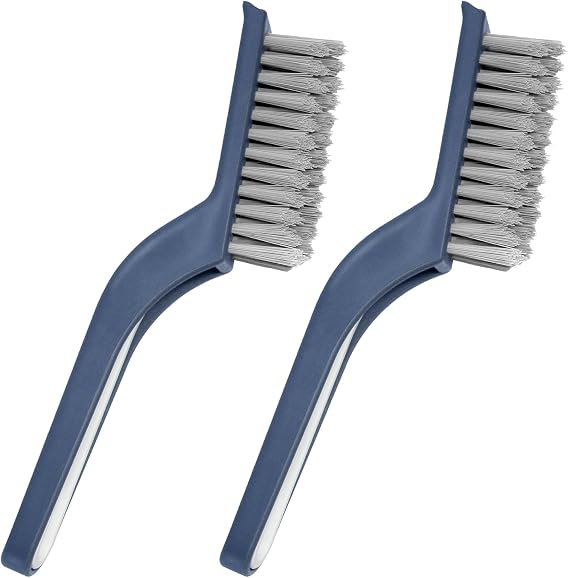 Stiff Bristle Brush - Hard Bristle Crevice Cleaning Brush Tools for Household, Kitchen, Bathroom, Window, Toilet, Corners, Multi Purpose Hard Bristle Brushes for Deep Cleaning Gap(2 pcs)