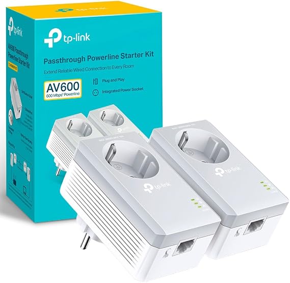 TP-Link TL-PA4010PKIT, Powerline Adapter Starter Kit with AV600 AC Power Socket