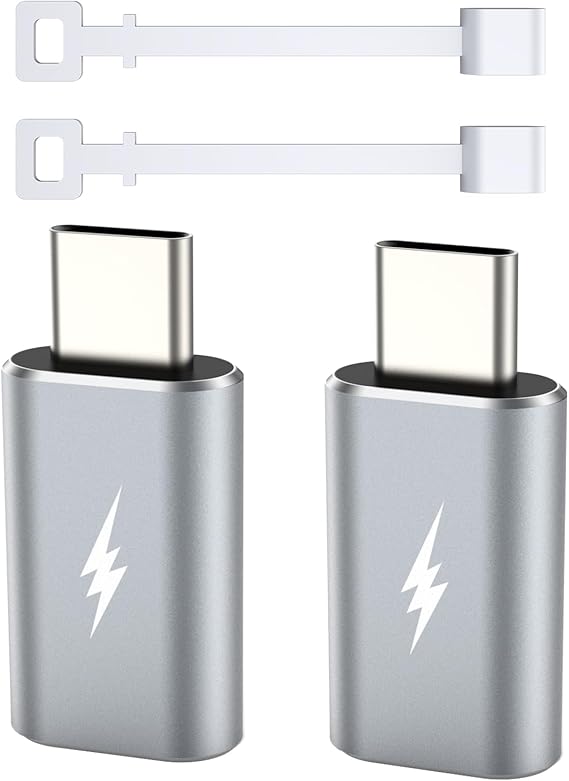TechMatte Lightning to USB C Type C Adapter Cable, Not for Headphones/OTG, 1.8-2.2A 15W Fast Charging Data Sync, for iPhone 16 iPhone 15 Series iPad iPod AirPods, w Anti-Lost Holder