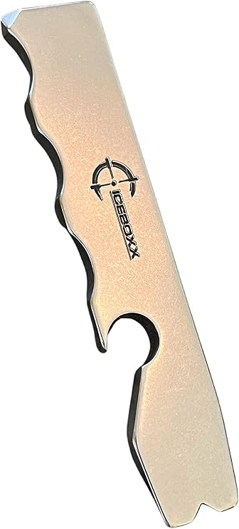Iceboxx Pry Bar EDC 4 Inch Titanium Mini Pry Bar Tool Multipurpose Tool for DIY Enthusiasts, Prime Professional Use Innovative Tools Pocket Clip, Bottle Opener, Lanyard Hole Every Day Carry