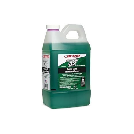 Betco FastDraw 32 Green Earth Restroom Cleaner Concentrate, Makes 11 RTU Gallons, Citrus Floral Scented, 2 L (67.6 fl oz), Pack of 4