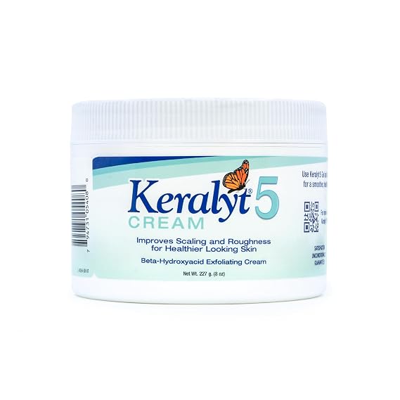 5 Psoriasis Cream - Full Body 5% Salicylic Acid Exfoliating Skin Lotion - Promotes Relief from Itchy, Redness, Dryness, Roughness, and Flakey Skin (8oz)