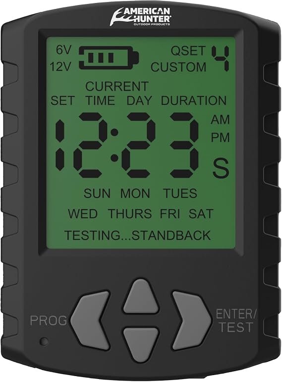 American Hunter 6V/12V Digital Game Feeder Timer, Automatic Deer Feeder Controller
