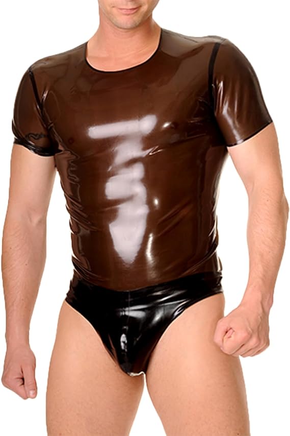 ABWL Latex Rubber Briefs for Men,Natural Rubber Men's Shorts G-String Thong,Rubber Man Panties Underwear Cosplay Costume