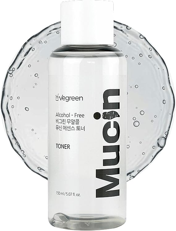 VEGREEN Vegan Mucin Essence Toner - 68% Wild Yam Extract & 3% Panthenol - Cruelty-Free Snail Mucin Alternative for Deep Glow & Micro-Exfoliating Hydration, Alcohol-Free Dry Spot Solution, 5.07fl oz