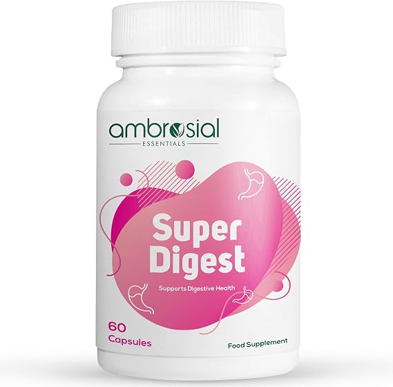 AMBROSIAL Super Digest Digestive Enzymes Supplement Pack of 1-60 Capsules