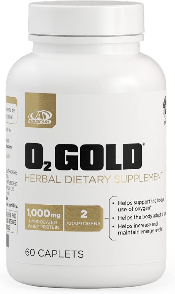 AdvoCare O2 Gold Nitric Oxide Supplement, Healthy Blood Flow, 60 Caplets