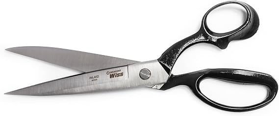 Crescent Wiss 10" Bent Handle Industrial Shears | W20 | Heavy-Duty Hand Scissors, Multipurpose Craft Scissors for Cutting Leather, Rubber, Wire, and Carpet