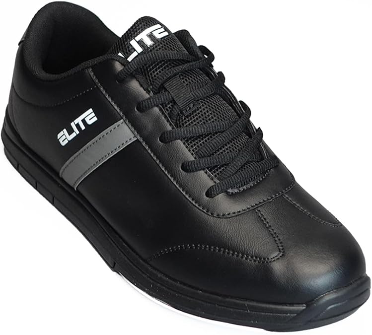 ELITE Men's Basic Bowling Shoes - Universal Sliding Soles, Lightweight, and Comfortable.