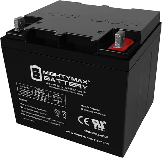 Mighty Max Battery 12V 50AH Replacement Battery for Leoch LPX12-38