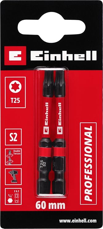Einhell Torx bits uç 60 mm T25 S2 2 adet - 49132180