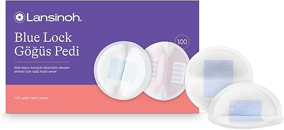 Lansinoh Blue Lock Göğüs Pedi 100 adet
