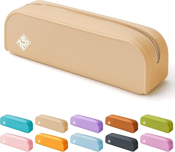 ZENO Silicone Pencil Case, Aesthetic Pouch, Travel Organiser, Makeup Bag
