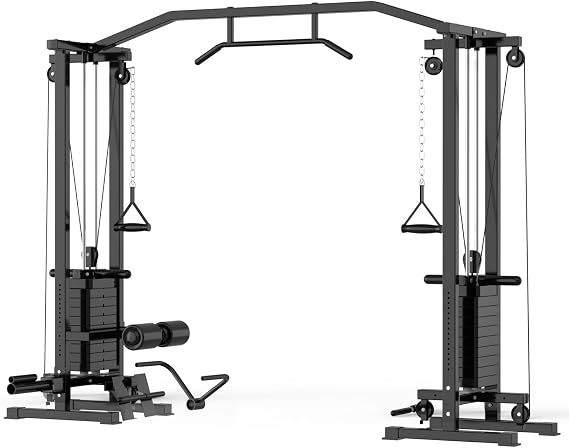 Cable Crossover Machine, Dual Weight Stack, Functional Training Center, Professional Power Rack for Strength Training