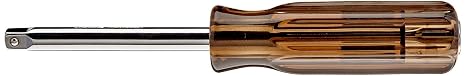 Edward Tools 1/4 Drive Spinner Handle Nut Driver - 6 Handle Extension - Heavy Duty Rust Proof Steel - Ribbed Handle for Extra Leverage