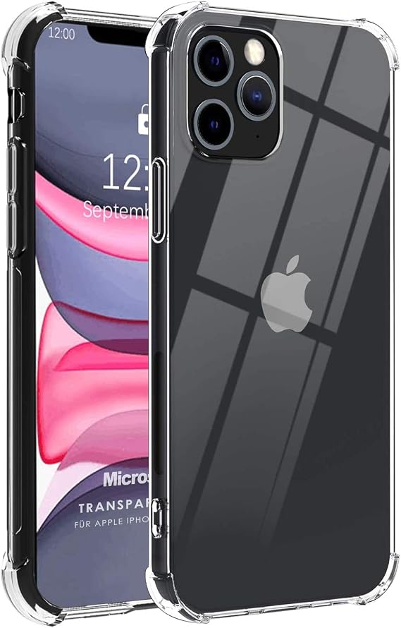Microsonic Apple iPhone 12 Pro için Kılıf Shock Absorbing Şeffaf [iPhone 12 Pro ile Uyumlu Kılıf - Şeffaf]