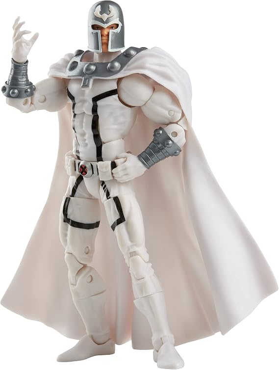 Marvel Hasbro Legends Series X-Men 6-inch Collectible Magneto Action Figure Toy, Premium Design and 2 Accessories, Ages 4 and Up, White