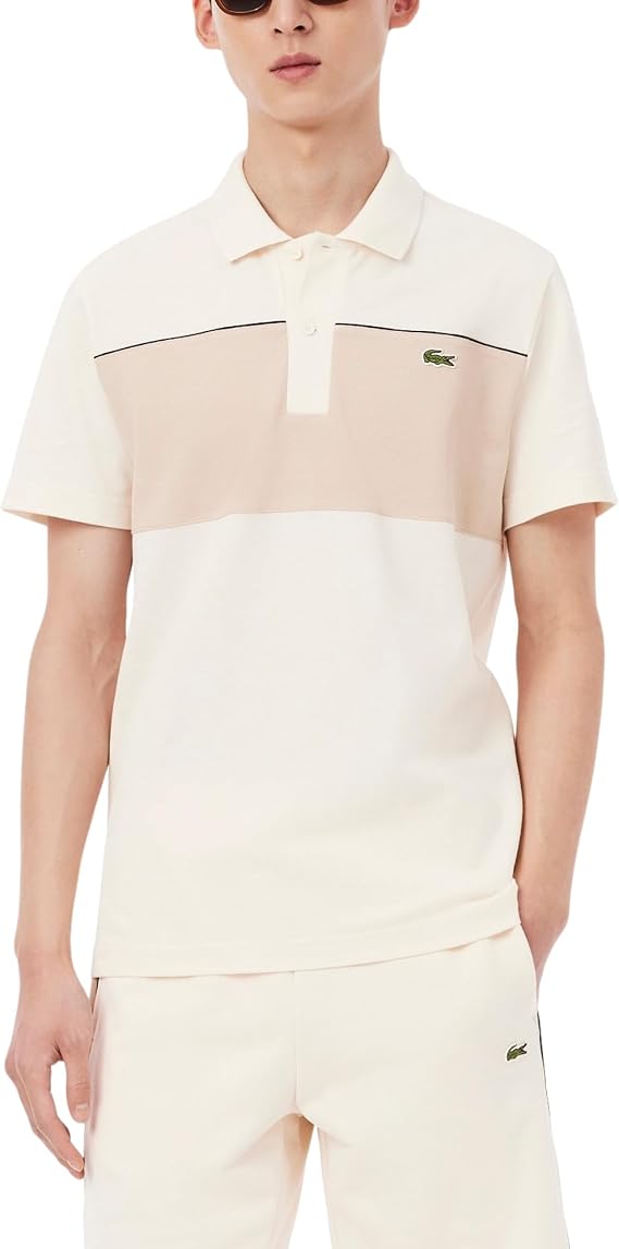 Lacoste Men's Regular Fit Colour-Block Pique Polo Shirt