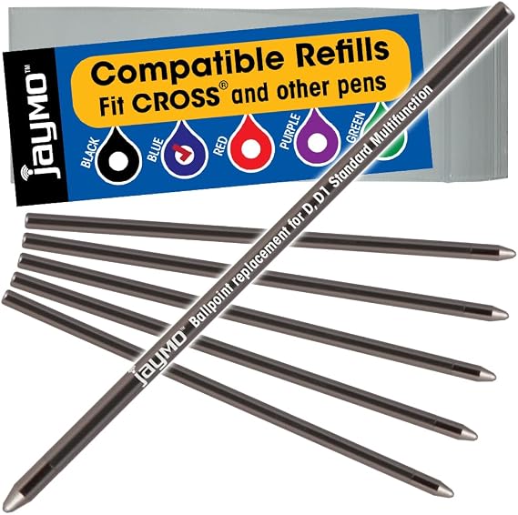 Replacement for Cross 8518 - D1 Multifunction Ballpoint Refill - 6 Blue