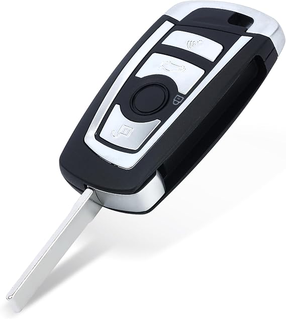 Keyecu EWS Modified Flip Remote Key 4 Button for BMW X5 Z3 Z4 2001-2005 HU92 Blade