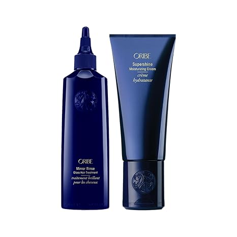 ORIBE Supershine Moisturizing Cream & Mirror Rinse Glass Hair Treatment Set