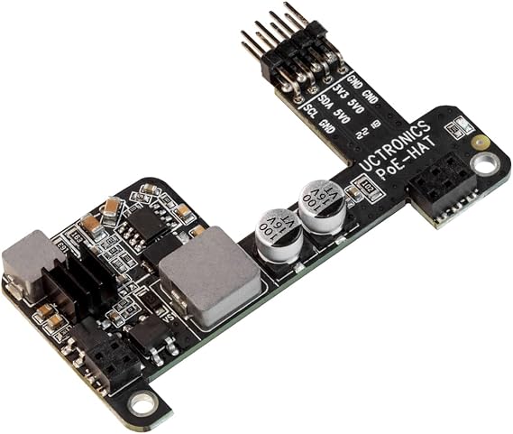 UCTRONICS PoE HAT for Raspberry Pi 4B/3B+, Power Over Ethernet (PoE) Support 802.3af PoE Network Standard, Compatible with Pi 4B / 3B+