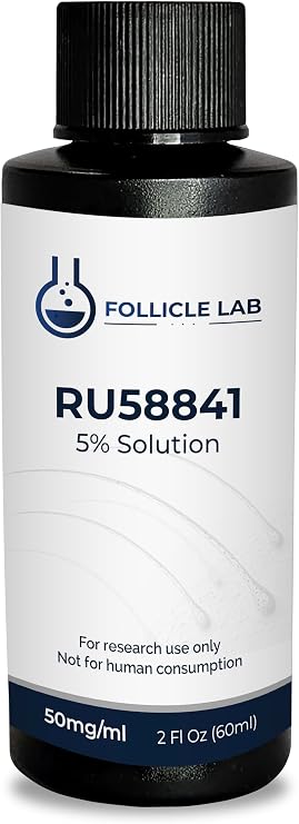 RU58841 5% Solution - 60ml (2oz) Drop, Unscented, Adult, Hair Loss Sufferers, Unisex-Adults