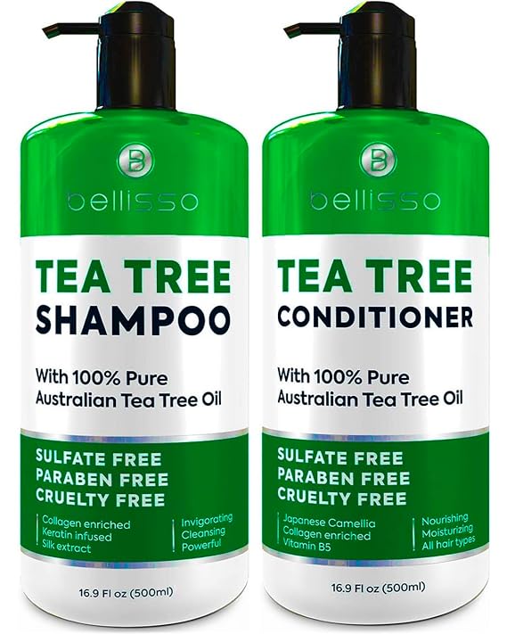 BELLISSO Tea Tree Oil Shampoo and Tea Tree Oil Conditioner