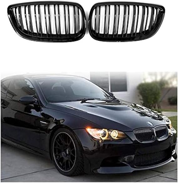 Qitian ABS Gloss Black Front Replacement Kidney Grill for BMW 3 Series E92 & E93, 2006-2009