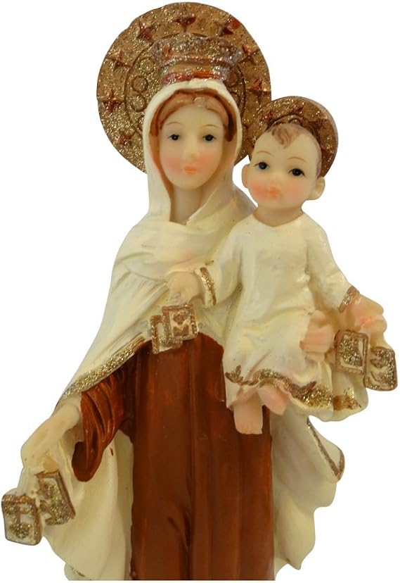 Our Lady of Mt Mount Carmel Figurine Statue (8 Inches)