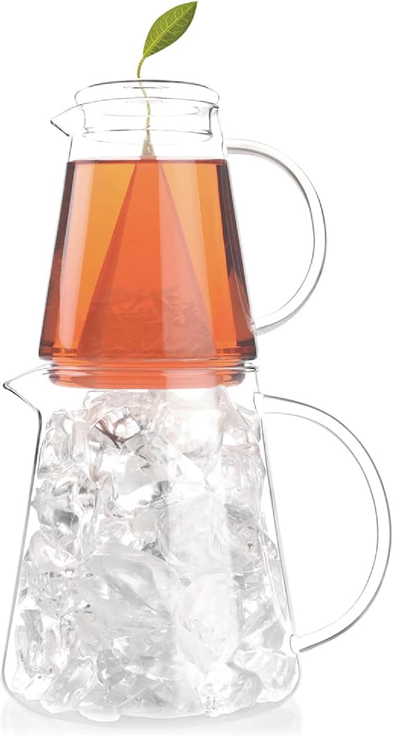 Tea Forte Tea Over Ice Steeping Pitcher Set, 2 Piece