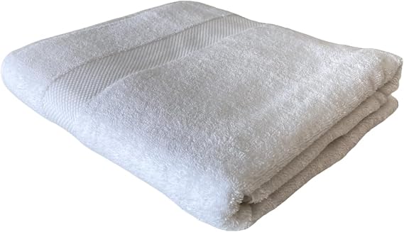 Extra Large Size Bath Towel, 100% Cotton Turkish Towels, 40x80 inches - Maximum Softness and Absorbent Bath Sheet, Heavy Weight 1000 Grams 992 gr (White, 1 Piece)