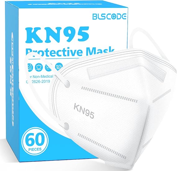 KN95 Face Mask 60 Pack,Individually Wrapped 5-Layer face Masks,Filter Efficiency95%