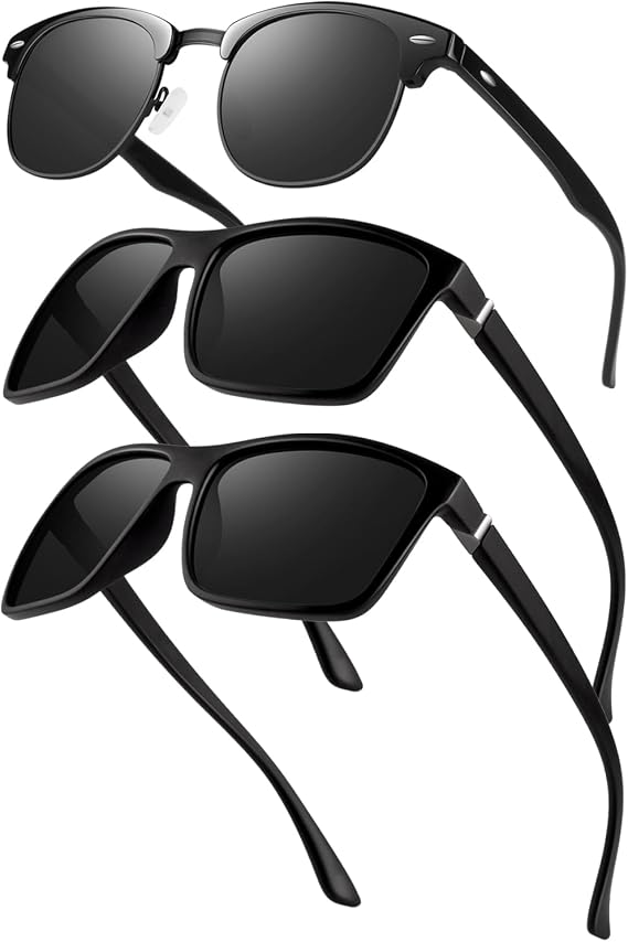 GQUEEN Classic Polarized Sunglasses Men Womens Bundle