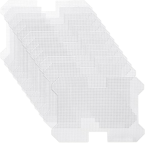 FREEBLOSS 12Pcs Plastic Mesh Canvas Sheets Needlepoint Canvas Mesh for Crochet Purse Making Crafting Knit Crochet Project for 7.28x2.36x4.13inch Bag