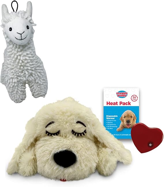 SmartPetLove Snuggle Puppy - Tender-Tuffs Large Plush Llama Bundle -  with Snuggle Puppy and Giavanna Llama Tough Dog Toy with Puncture Resistant Squeaker