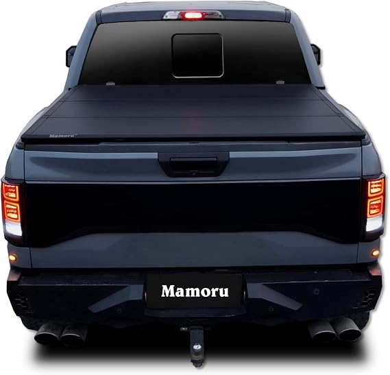 Mamoru FRP Hard Tri Folding Solid Tonneau Cover for 2016-2026 Tacoma 5' / 60.5" Truck Bed Cover | Fit for Deck Rail System