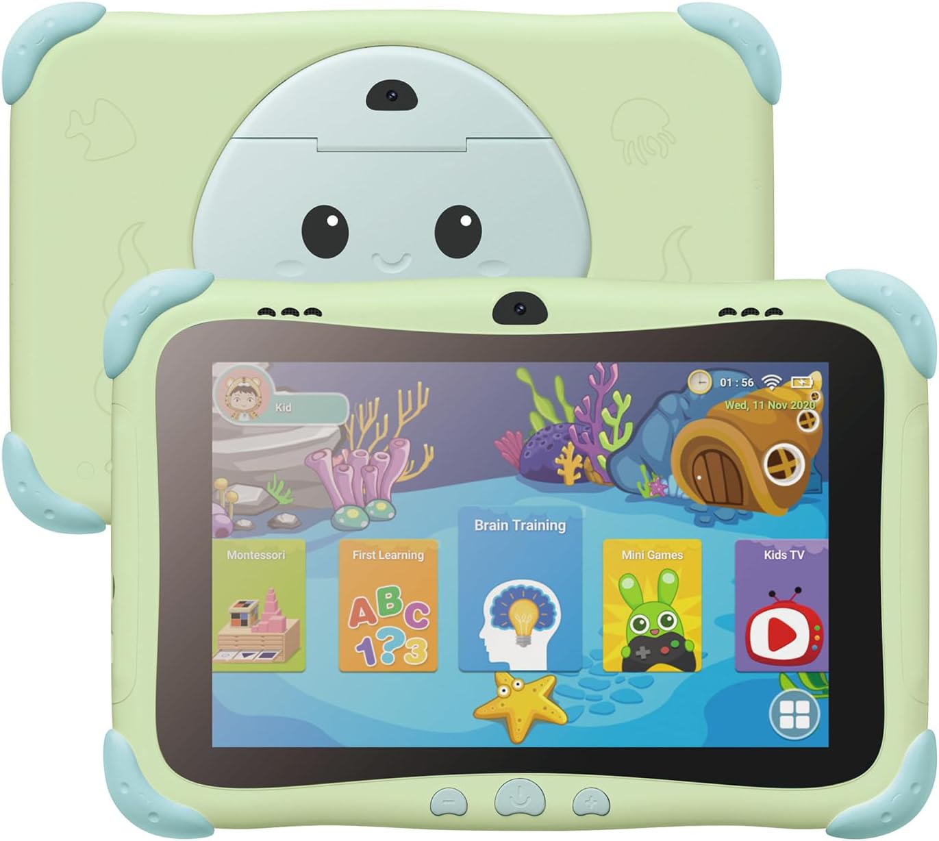 2025 Android 14 Tablet for Kids, 8-inch Tablet with Quad core, Kids Space, Parental Control, 32GB ROM, WiFi, Bluetooth 5.0, YouTube, Great Gift for Toddler