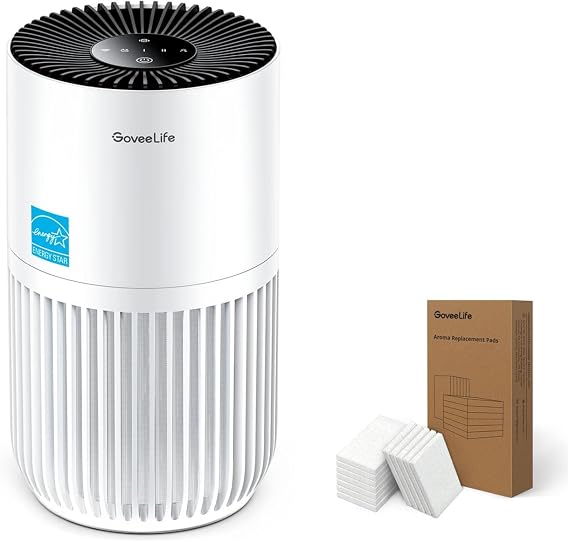 GoveeLife Smart Air Purifiers for Bedroom, True Air Purifiers Bundle with Replacement Aroma Pads