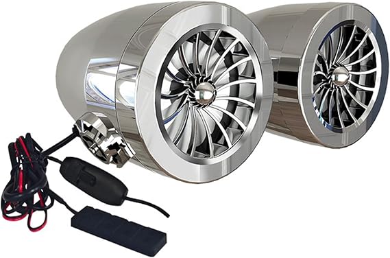 Motorcycle Sound Systems with USB Charging Port Speakers for Bike Electric Vehicle Easy Installation Twin Function Sound Charging for Motorcycles