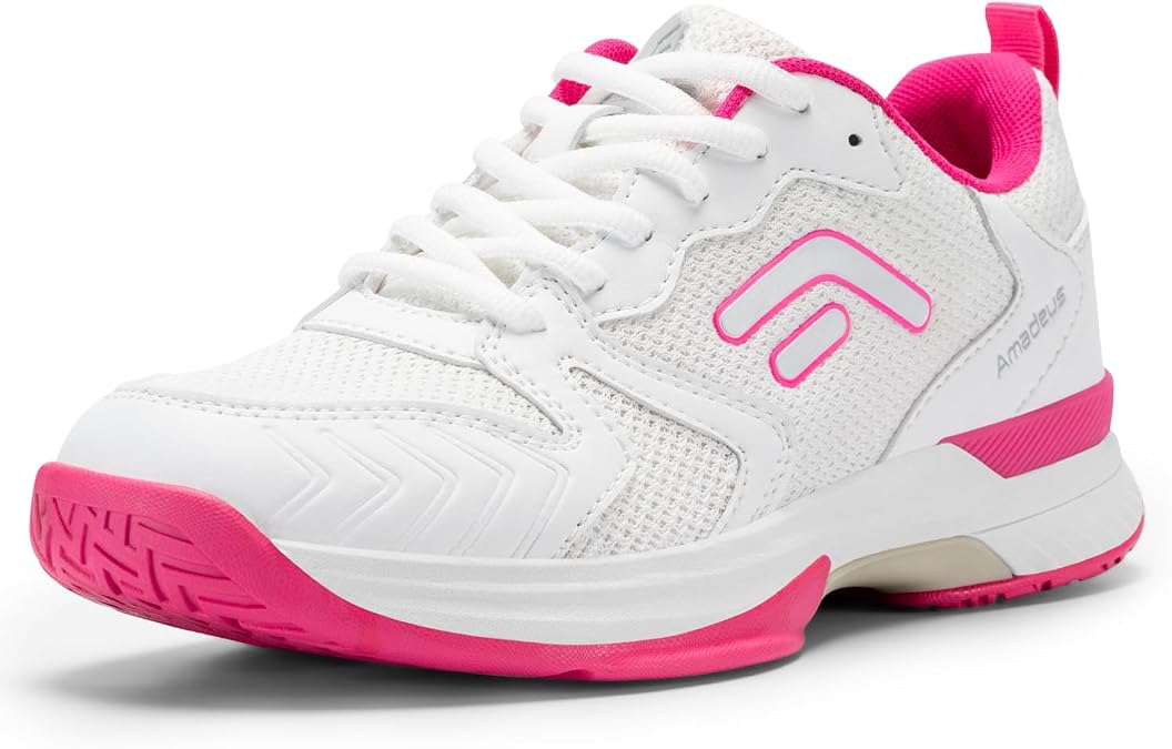 FitVille Wide Pickleball Shoes for Women Outdoor Court Lightweight Tennis Shoes Womens Ultra Cushioning Court Shoes with Arch Support & Wide Toe Box