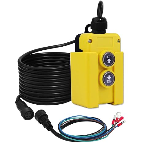 4 Wire Dump Trailer Remote Control Switch 12v DC Hydraulic Pump Power Unit | Up Down Control Switch for Double Acting Hydraulic Dump Trailer Controller
