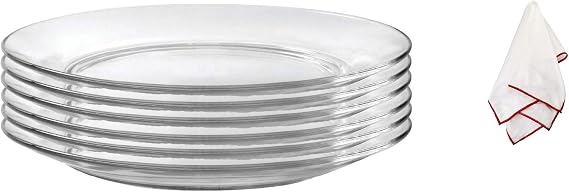 Duralex Lys Plates with a Polishing Cloth
