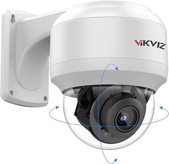 8MP PTZ POE Security Camera Small, 4X Optical Zoom,2.8-12mm Lens Speed Dome